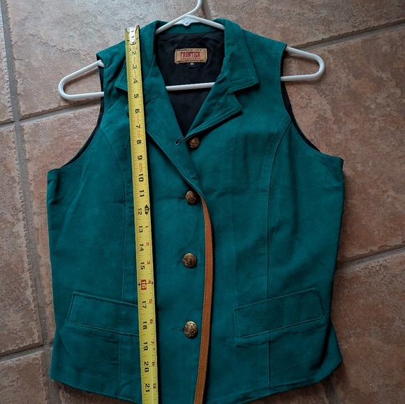 Phoenix USA Turquoise suede size M vest. - Picture 4 of 6